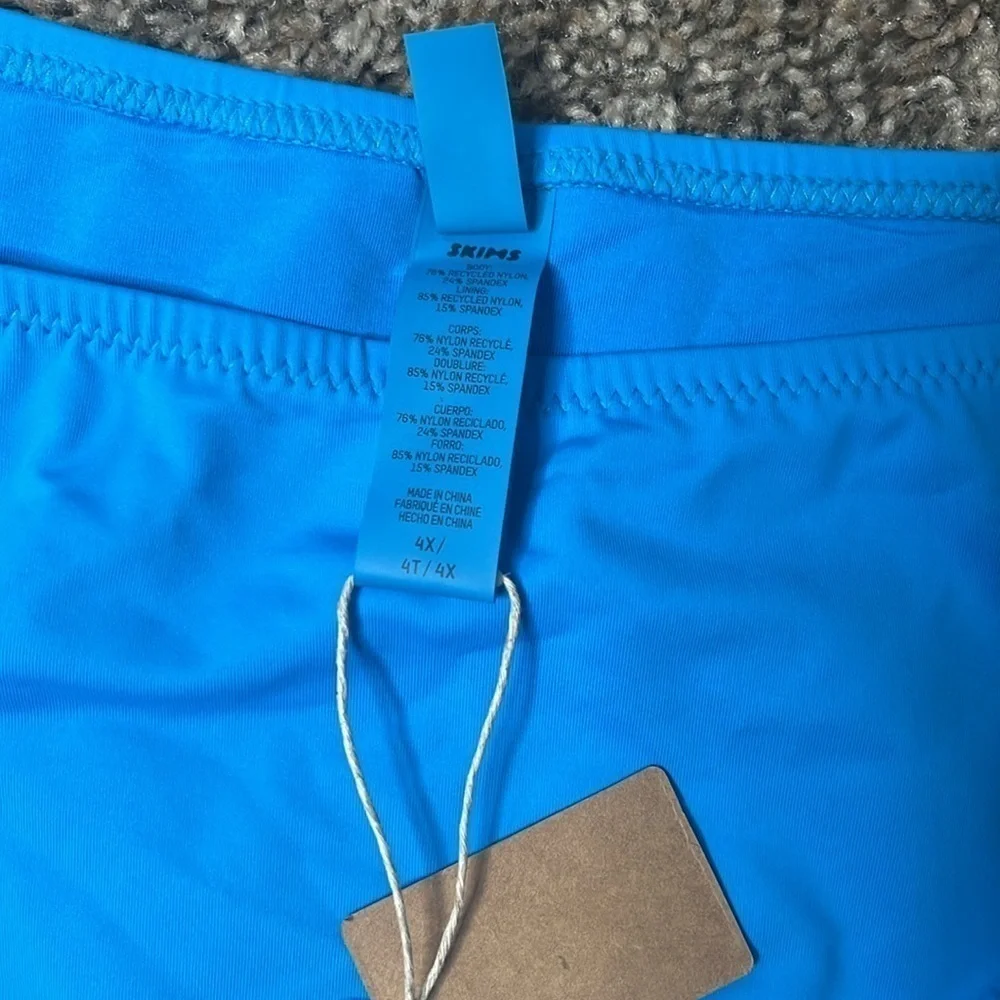 NWT Skims swim dippy tie bottom Sz 4x turquoise